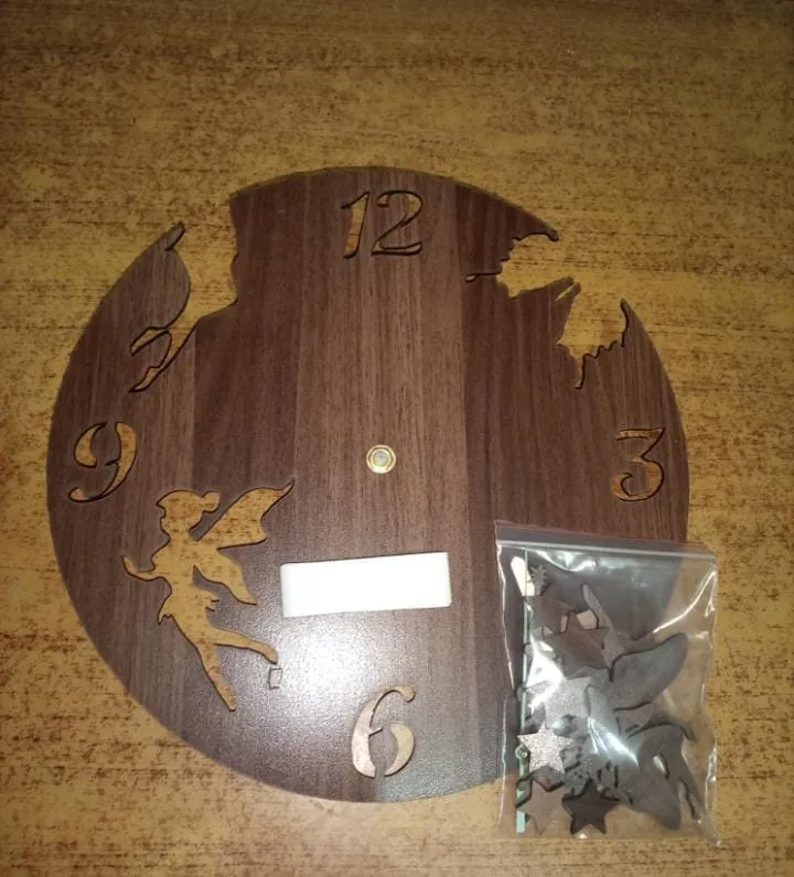 3D DIY Wooden Fairy Wall Clock