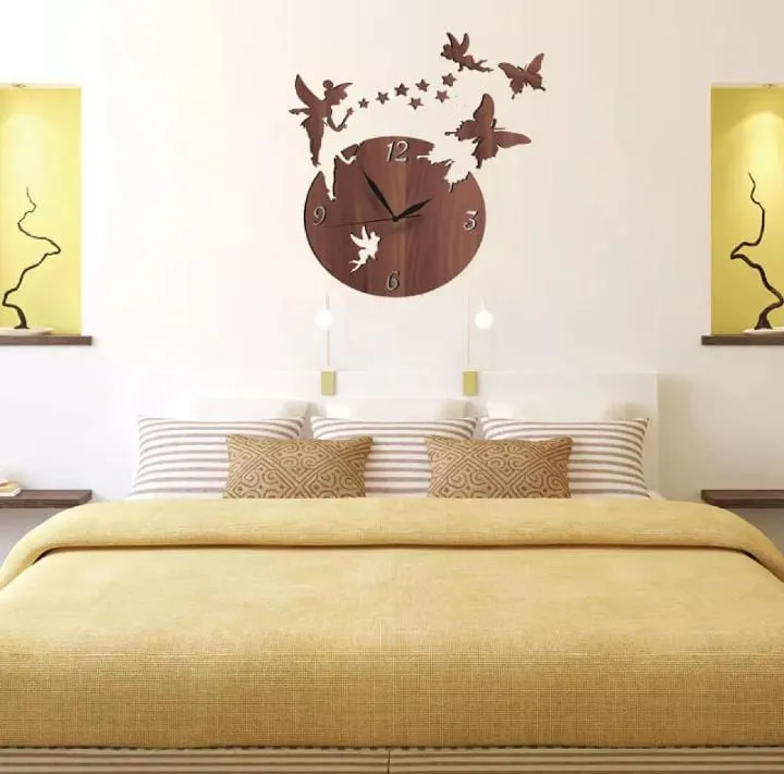 3D DIY Wooden Fairy Wall Clock