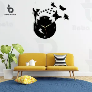 3D Fairy Tale Wooden Wall Clock