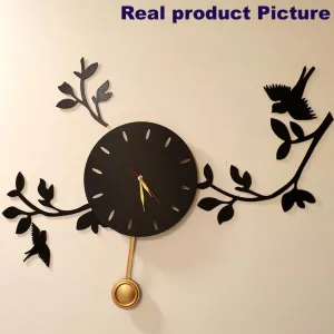 Birds on Branches Scenic Pendulum Clock