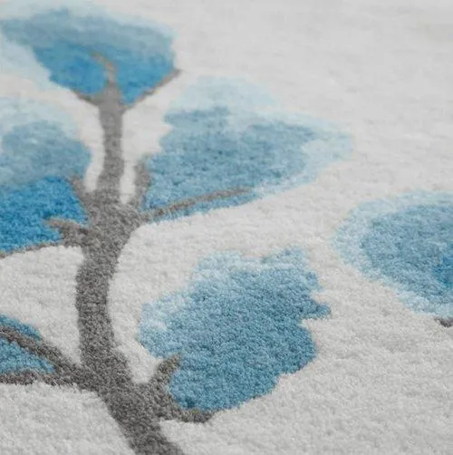 Cam Cam Circular Wool Rug in Fiori