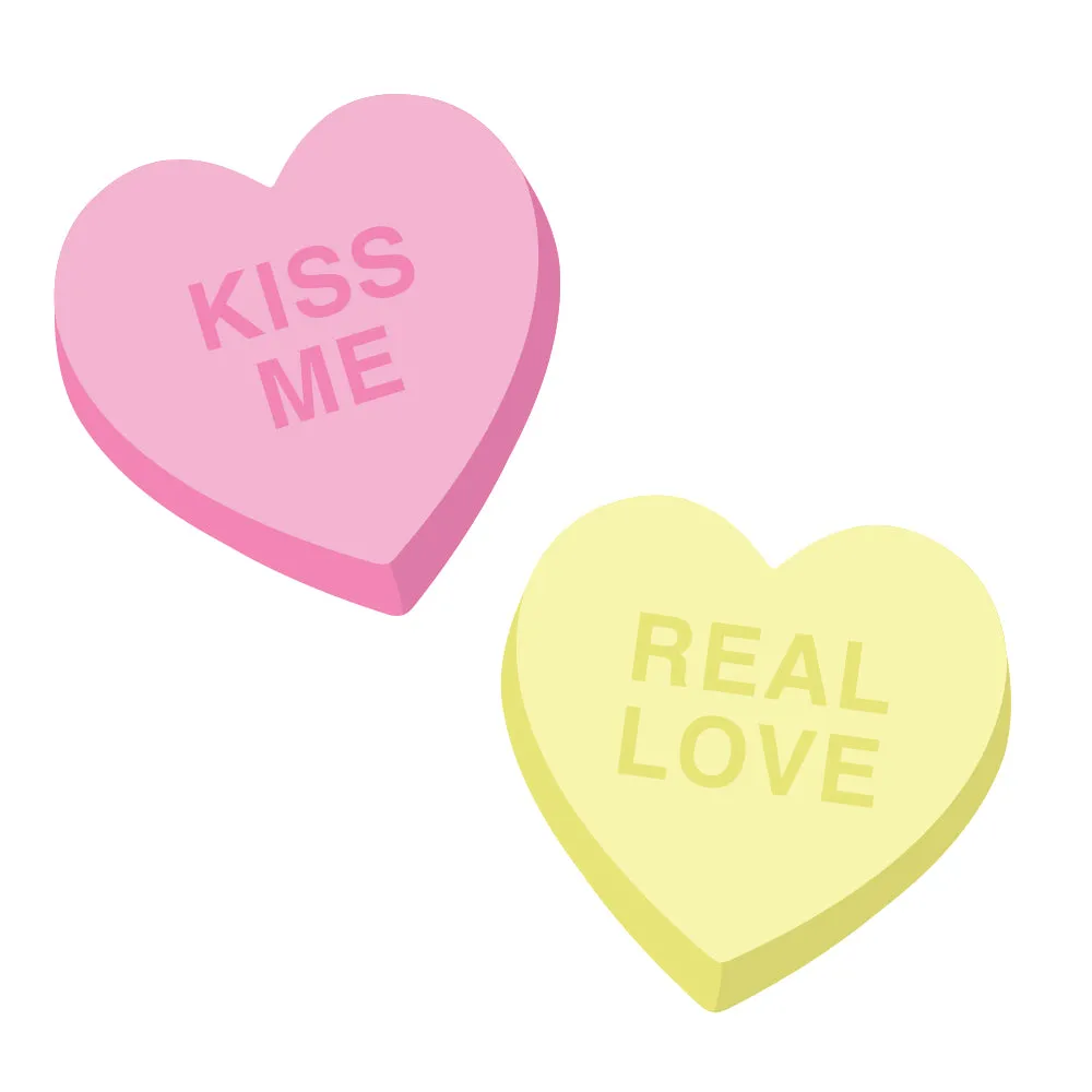 Candy Heart Removable Wall Decals