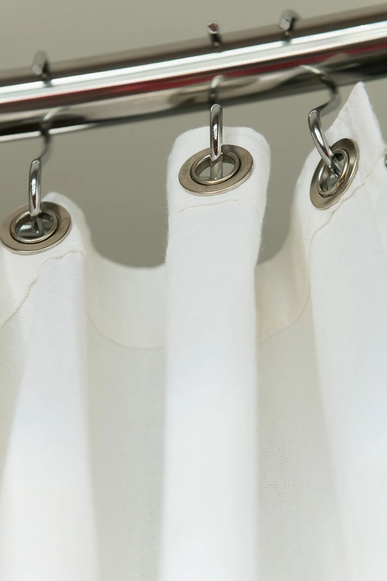 Cotton Shower Curtain – White or Natural, Bath, Tub   Stall Sizes