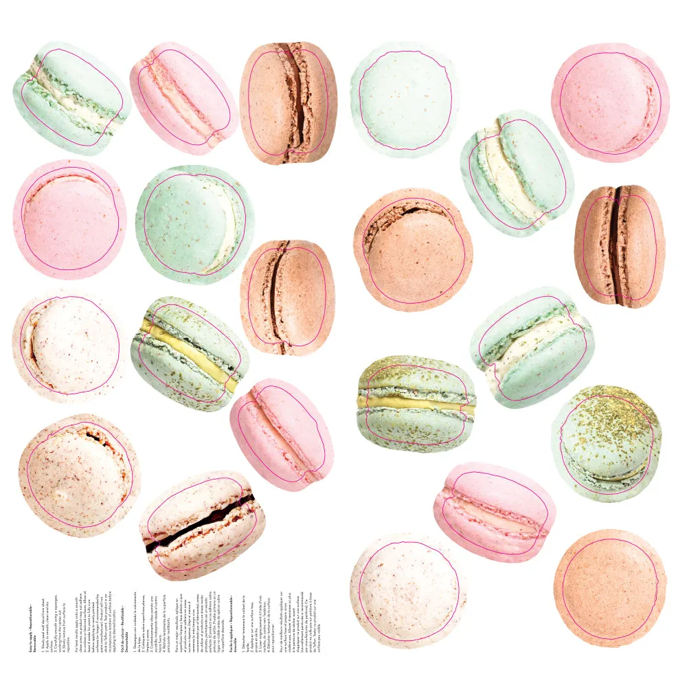 French Macaron Removable Wall Decals