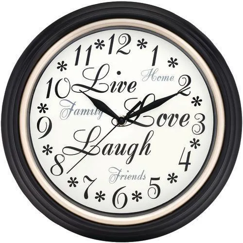 Westclox 12&amp;quot; Round Live Love Laugh Message Clock (pack of 1 Ea)