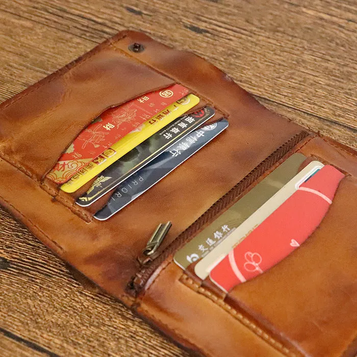 Zipper Leather Multi-card Slots Card Holders Wallets